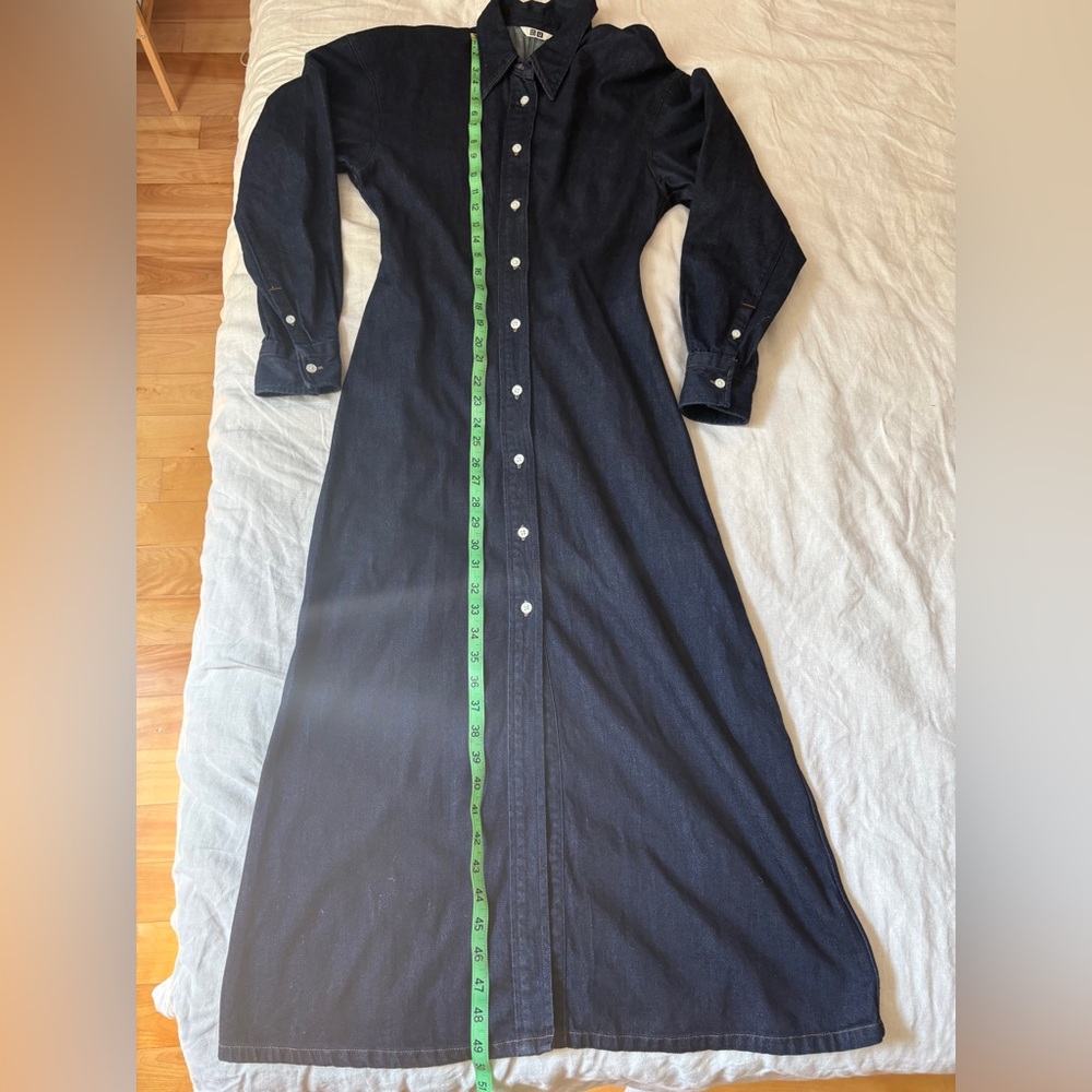 Uniqlo x Lemaire Women's Denim Long Sleeve Dress - Picture 3 of 10